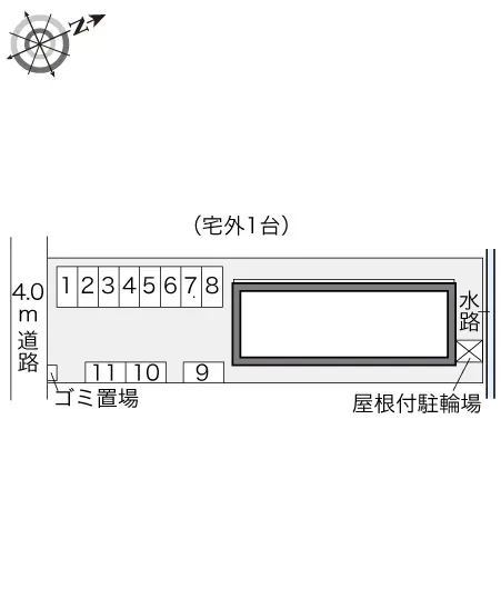 ★手数料０円★郡山市昭和１丁目　月極駐車場（LP）